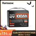Humsienk 12V 100Ah 1280Wh Lithium Batterie LiFePO4 Akku 100A BMS Wohnmobil Boot