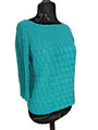 Basic Pullover Damen Gr.: 40 Smaragd Baumwolle/Viskose  langen 1/2 Arm - Unikat!