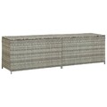 Kissentruhe Kissenbox Auflagenbox Gartenbox Polyrattan 200x50x60 Cm Grau
