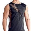 Herren T-Shirt M-XXL blickdicht sexy mit Netz Club Hemd schwarz Bilitas "Paul"