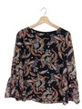 HALLHUBER Schlupf-Bluse Damen Bluse Gr. DE 34 schwarz-creme Casual-Look