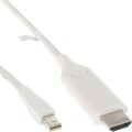 10x InLine Mini DisplayPort zu HDMI Konverter Kabel mit Audio weiß 5m