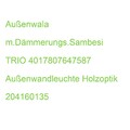 Außenwala m.Dämmerungs.Sambesi TRIO 4017807647587 Außenwandleuchte Holzoptik 204