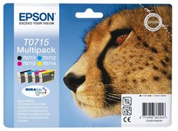Epson Original T0715 Cheetah Tinten Set T0711 T0712 T0713 T0714 Original Un Boxed
