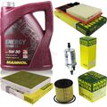 Motor-Öl 5L MANNOL 5W-30 Combi LL+MANN-FILTER Filterpaket für Skoda Roomster 5J