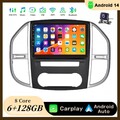 DAB+128G Carplay Für Benz Vito W447 Android13 Autoradio GPS Navi BT 4G WIFI SWC