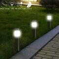 8x LED Solarleuchte Solar Leuchten Edelstahl Solarlampe Gartenleuchten Garten