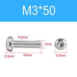 Linsenschrauben DIN 7985 TORX A2 Edelstahl V2A M1,4 M1,6 M2 M2,5 M3 Linsenkopf