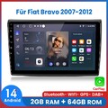 Für Fiat Bravo 2007-2012 Carplay Android14 Autoradio GPS NAVI BT SWC WIFI 2+64GB