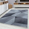 Moderne Designer Teppich mit geometrischen Muster Abstrakt Muster Grau