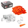 3000x Zuglaschen XL 2mm + 600x Keile Set Nivelliersystem Fliesenstärke 12-20mm