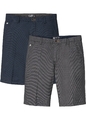 2er Pack Chino-Bermuda Regular Fit Gr. 50 Dunkelblau Grau Herren-Shorts Hose Neu