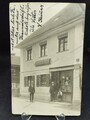 Foto AK aus Ergoldsbach Uhrmacher Geschäft Vitus Kriner von 1915 ! RRR