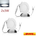 2x3W LED Panel Licht Einbaustrahler Spot Ultraflach Deckenlampe Deckenleuchte DE
