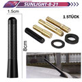 8CM Auto Dach Kurz Stab Antenne Carbon Design Radio Universal Adapter AM/FM DE