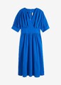Neu Maxikleid mit 3/4 Arm Gr. 46 Arktikblau Damen Baumwollkleid Maxi Party-Kleid
