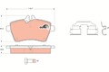 Bremsbelagsatz Scheibenbremse COTEC TRW GDB1629 für MERCEDES W169 KLASSE 150 169