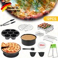12tlg Heißluftfritteuse Zubehör Grillrost Fritteuse Heißluftofen Airfryer 7"8"