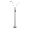 Fischer & Honsel 2-flg LED Stehleuchte Dent-TW Nickel