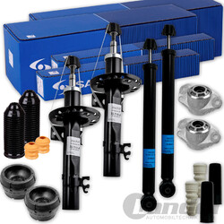 4x SACHS STOSSDÄMPFER DOMLAGER 2X PROTECTION KIT für VORNE+HINTEN SEAT SKODA RAP