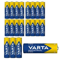 20 x Batterien VARTA 4006 Mignon AA / LR6 Alkaline Industrial PRO 1,5V 4er Folie