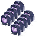 10x Transparent Schriftband für DYMO Letratag 16951 12mm Kunststoffetiketten