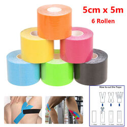 Elastische Bandage Athletic Tape Fixierbinde Selbsthaftend 5cm x 4,5m 12 Packung