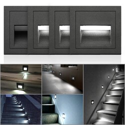 3W LED-Wandeinbauleuchte Stufenlicht Treppenlicht Treppenleuchte Kaltweiß IP65 