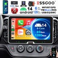 6+128G Android 14 Carplay Autoradio GPS Navi 1 DIN 360° Drehbar Display DAB+ DVR