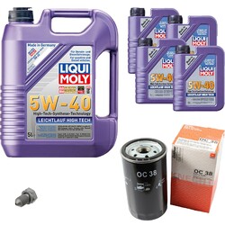 MAHLE Ölfilter 9 L LIQUI MOLY 5W-40 Leichtlauf High Tech für Audi A4 2.4