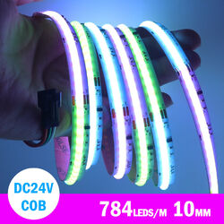 5M-20M COB RGBWW+IC LED Streifen Strip Lichterkette Band Lichtleiste 24V Dimmar
