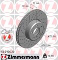 2x ZIMMERMANN Bremsscheibe Bremsscheiben Satz Bremsen COAT Z Vorne 150.2906.20