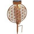 LUXUS SOLARLEUCHTE AUßENLEUCHTE GARTENLEUCHTE RUND SOLARLAMPE ROST 77636751