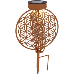 LUXUS SOLARLEUCHTE AUßENLEUCHTE GARTENLEUCHTE RUND SOLARLAMPE ROST 77636751
