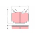 1x Bremsbelagsatz, Scheibenbremse TRW GDB654 passend für BMW