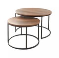 2er Set Couchtisch rund Satz Beistelltisch Wohnzimmertisch Set