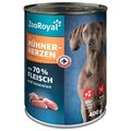 ZooRoyal Hunde-Nassfutter mit Hühnerherzen 6x400g Hundenfutter Nassfutter Dosen