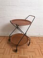 SILVA Vintage String 60er Barwagen Servierwagen Schweden Teak Teewagen Tabletts