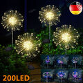 2/4x 200LED Solarleuchte Feuerwerk Licht Lichterkette Solarlampe Außen Deko NEU