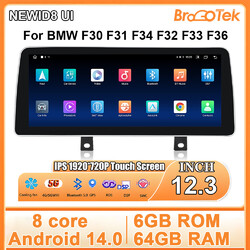 12,3" Android 14 Autoradio GPS 8-Kern 64GB Car Audio für BMW F30 F31 F33 F34 NBT