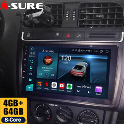 4+64G Android 14 Radio Apple Carplay RDS DSP FM Navi Für VW Polo 6R 6C 2009-2017