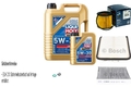 BOSCH Inspektionspaket 6 L Liqui Moly Longlife 3 5W-30 für Toyota Verso 1.8 1.6