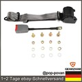 Auto Sicherheitsgurt 3 Punkt Universal 3730mm + E Prüfung Grau Anschnallgurt