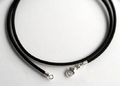 ECHT SILBER *** Kautschuk Halsband Ø 1-2-3-4 mm / 38-40-42-45-50-60-70-80-90 cm