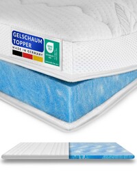 Premium Plus Gel Topper Matratzenauflage Gelschaum Topper 90x200 cm 8 cm