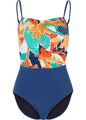 Neu Shape Badeanzug leichte Formkraft Gr. 44 Blau Floral Damen Bade-Anzug