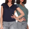 Ragwear Damen T-Shirt Damenshirt kurzärmlig Shirt Oberteil Basic Top Tee Sillas