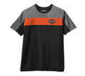 Harley-Davidson T-Shirt Copperblock Logo, Schwarz/Orange, Baumwolle, Gr. M-2XL