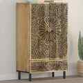 Highboard Sideboard Schrank Kommode Beistellschrank Massivholz Mango vidaXL