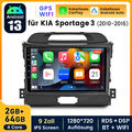 2+64G 9'' Android 13 Autoradio GPS Navi Für KIA Sportage 3 2010 2011-2016 DAB+